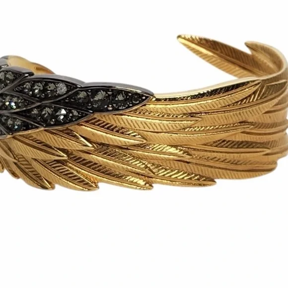 Zadig & Voltaire Gold and Black Feather Bracelet - Picture 2 of 7